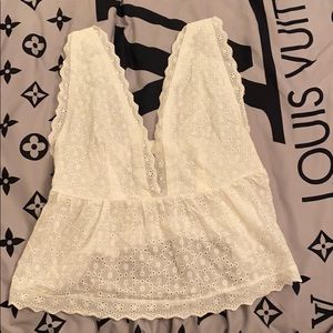 WHITE OPEN BACK TANKTOP